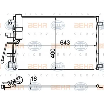 Condenseur, climatisation HELLA 8FC 351 310-221