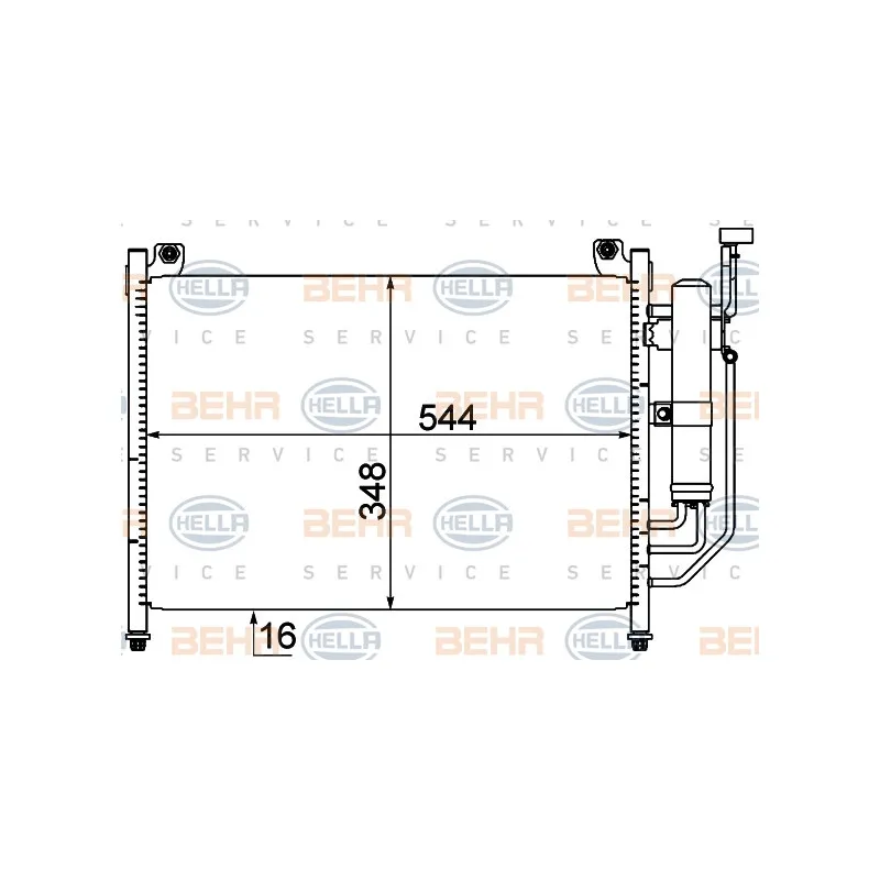 Condenseur, climatisation HELLA 8FC 351 310-231