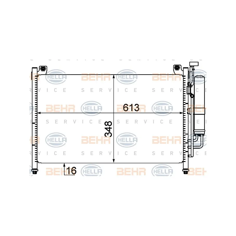 Condenseur, climatisation HELLA 8FC 351 310-241