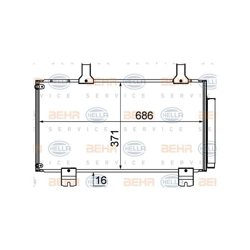 Condenseur, climatisation HELLA 8FC 351 310-261