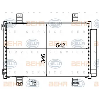 Condenseur, climatisation HELLA 8FC 351 310-291