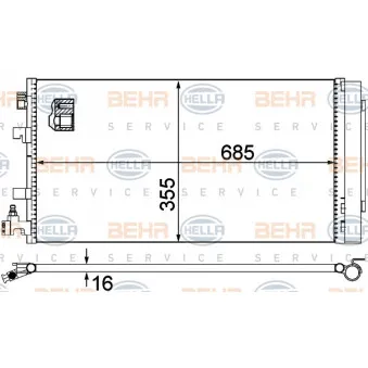 Condenseur, climatisation HELLA 8FC 351 310-544