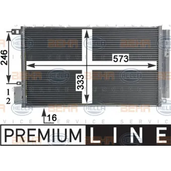 Condenseur, climatisation HELLA 8FC 351 310-581