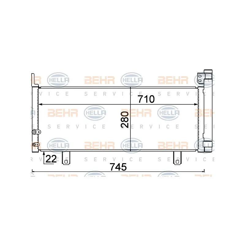 Condenseur, climatisation HELLA 8FC 351 310-651