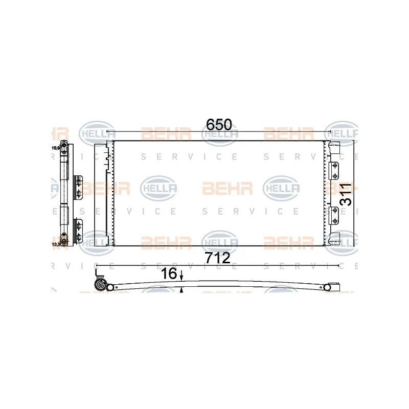 Condenseur, climatisation HELLA 8FC 351 310-661
