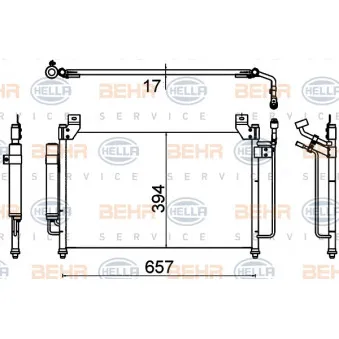 Condenseur, climatisation HELLA 8FC 351 310-701