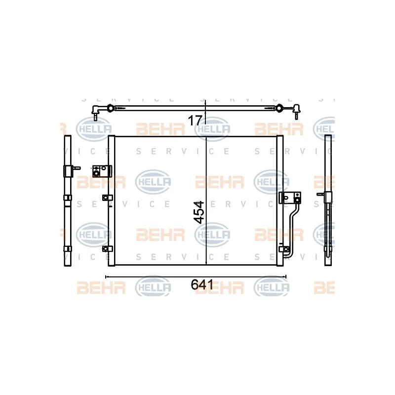 Condenseur, climatisation HELLA 8FC 351 310-711