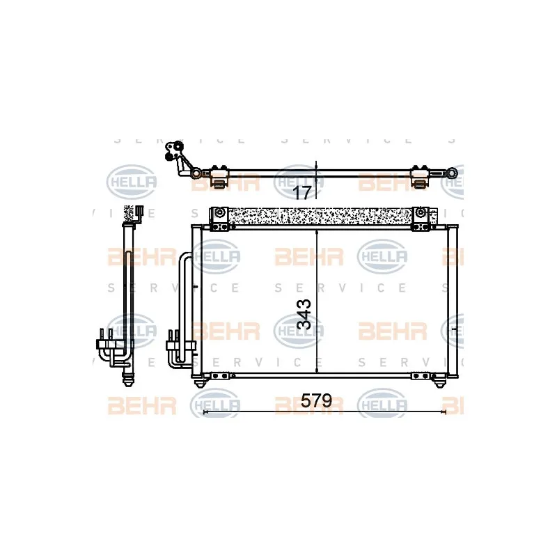 Condenseur, climatisation HELLA 8FC 351 310-751