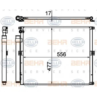 Condenseur, climatisation HELLA 8FC 351 310-771