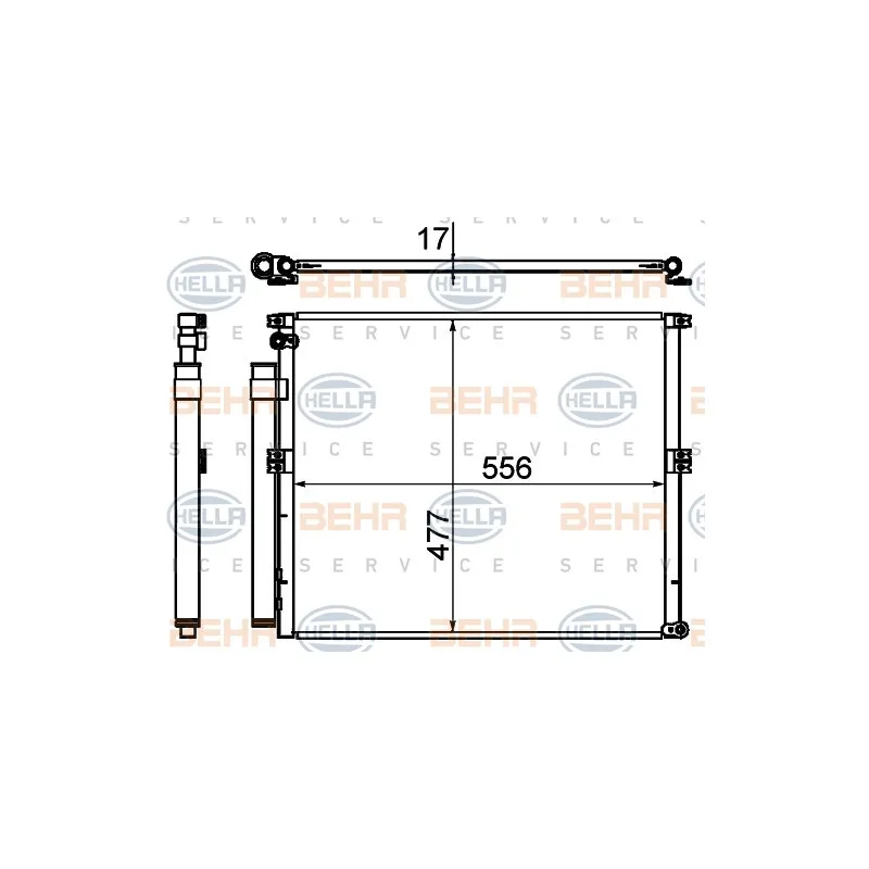 Condenseur, climatisation HELLA 8FC 351 310-771