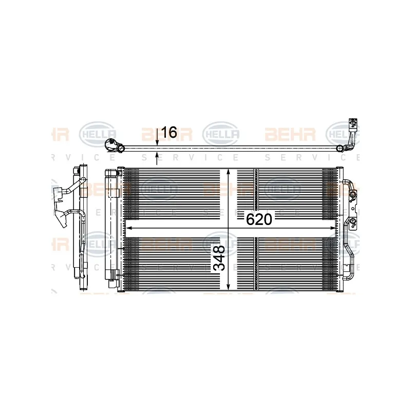 Condenseur, climatisation HELLA 8FC 351 316-584