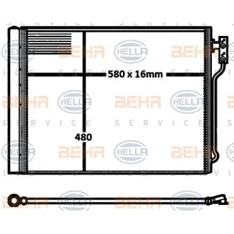 Condenseur, climatisation HELLA 8FC 351 316-611