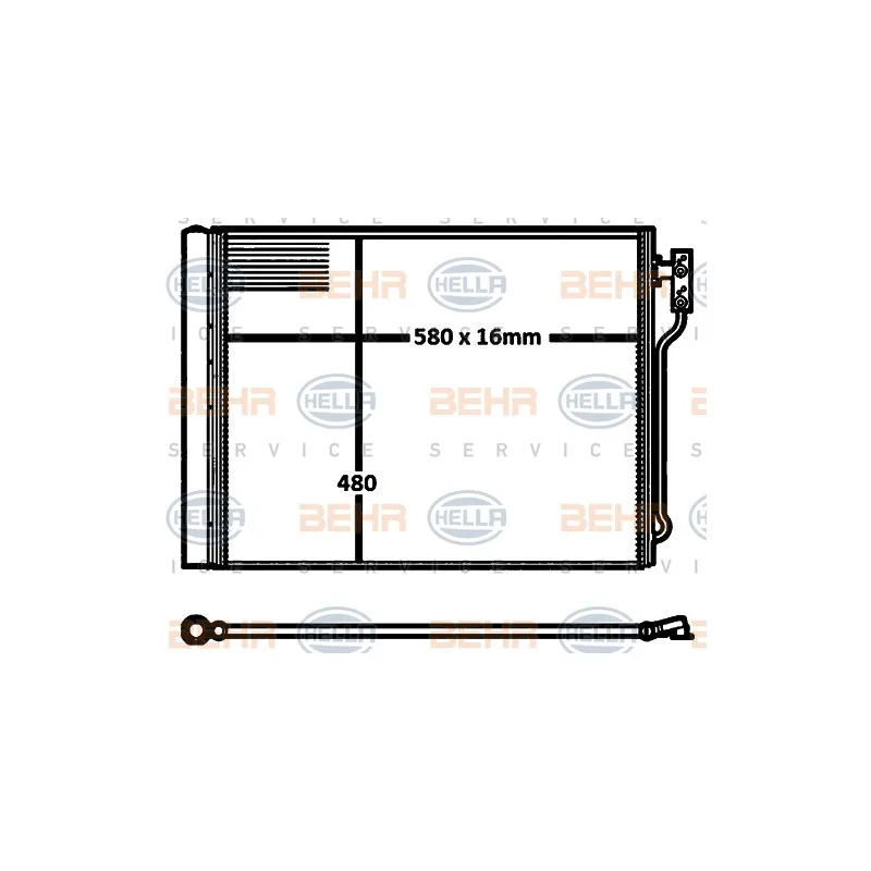Condenseur, climatisation HELLA 8FC 351 316-611
