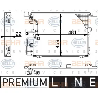 Condenseur, climatisation HELLA 8FC 351 317-331