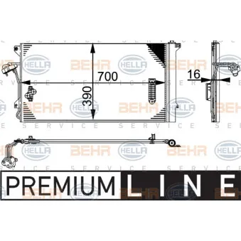 Condenseur, climatisation HELLA 8FC 351 317-461