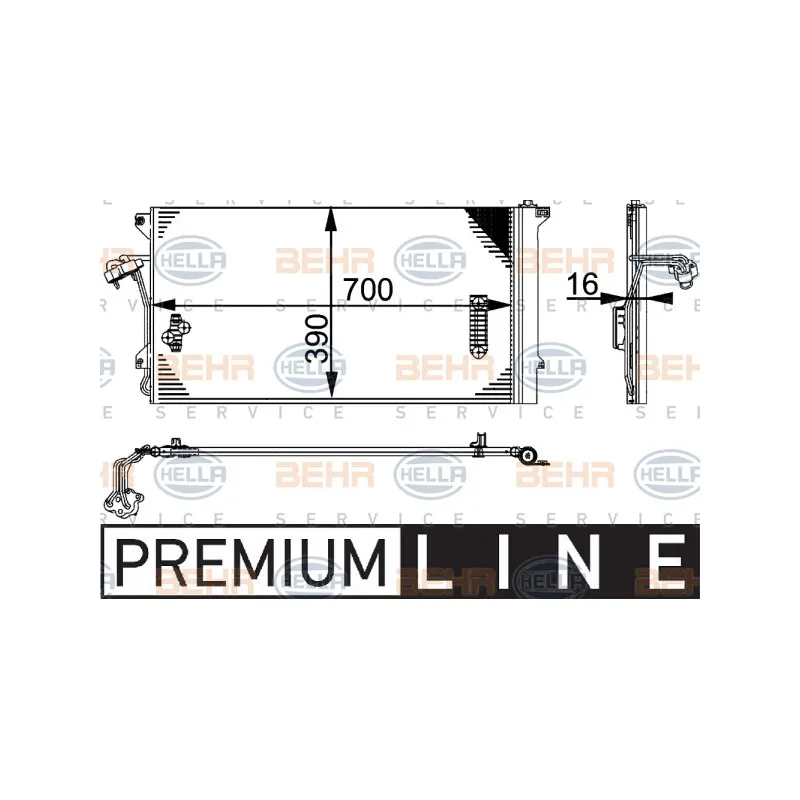 Condenseur, climatisation HELLA 8FC 351 317-461