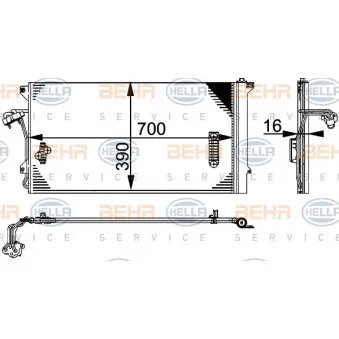 Condenseur, climatisation HELLA 8FC 351 317-464