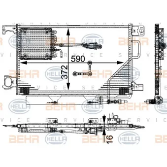 Condenseur, climatisation HELLA 8FC 351 317-491
