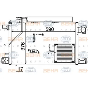 Condenseur, climatisation HELLA 8FC 351 317-494