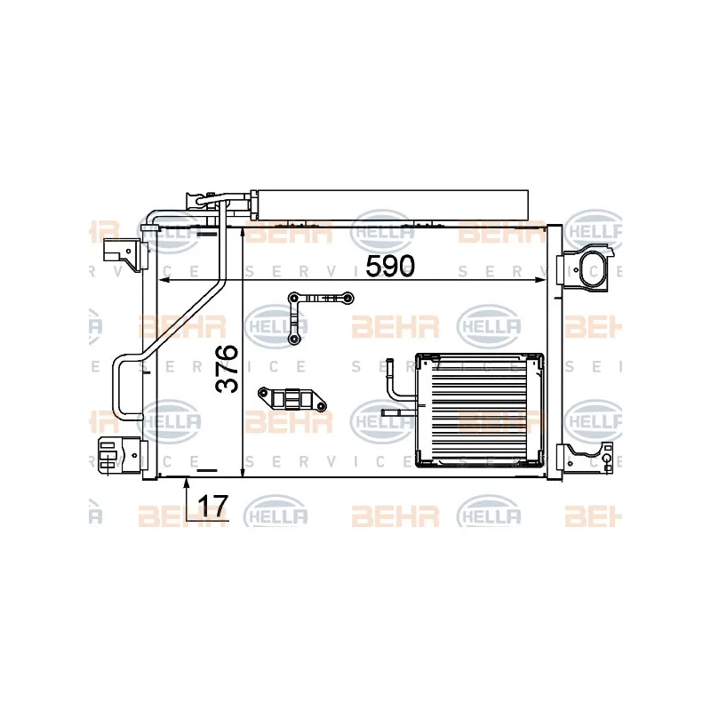 Condenseur, climatisation HELLA 8FC 351 317-494