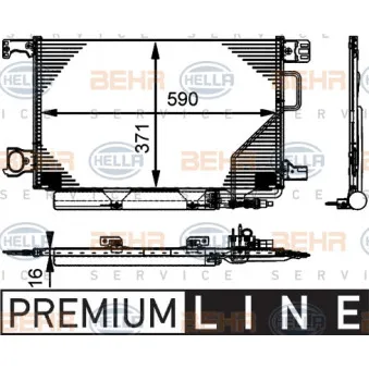 Condenseur, climatisation HELLA 8FC 351 317-501