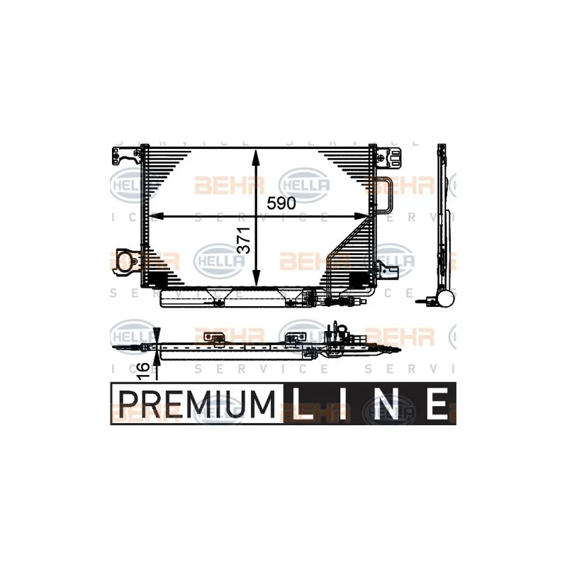 Condenseur, climatisation HELLA 8FC 351 317-501