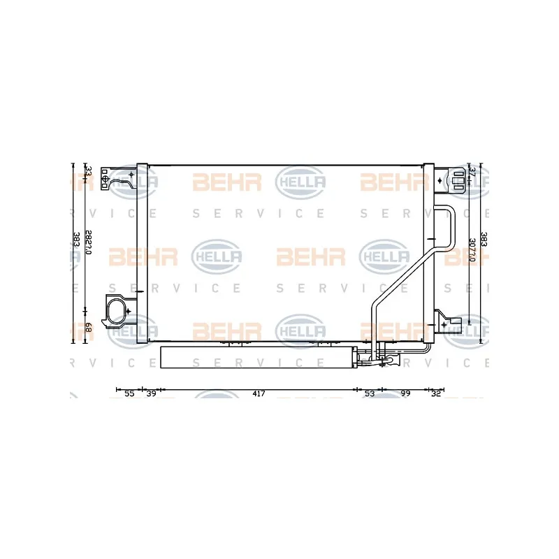Condenseur, climatisation HELLA 8FC 351 317-504