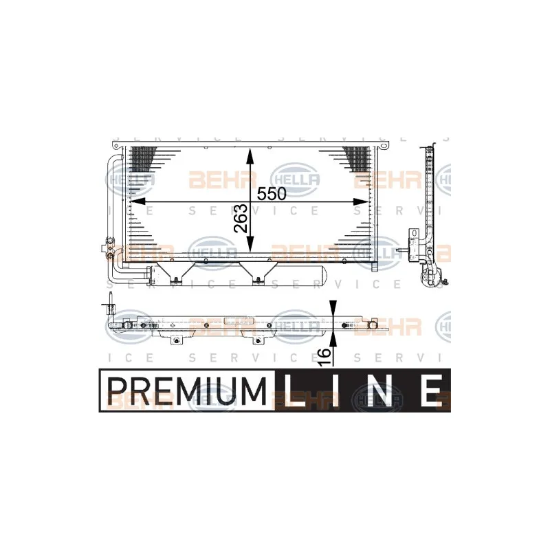 Condenseur, climatisation HELLA 8FC 351 317-511