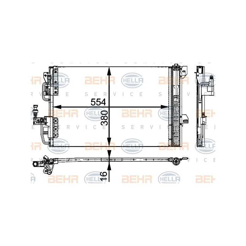 Condenseur, climatisation HELLA 8FC 351 317-534