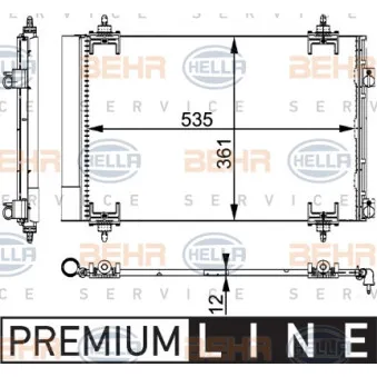 Condenseur, climatisation HELLA 8FC 351 317-561