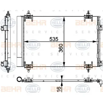 Condenseur, climatisation HELLA 8FC 351 317-564