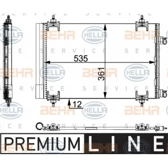 Condenseur, climatisation HELLA 8FC 351 317-571