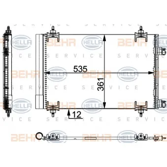 Condenseur, climatisation HELLA 8FC 351 317-574