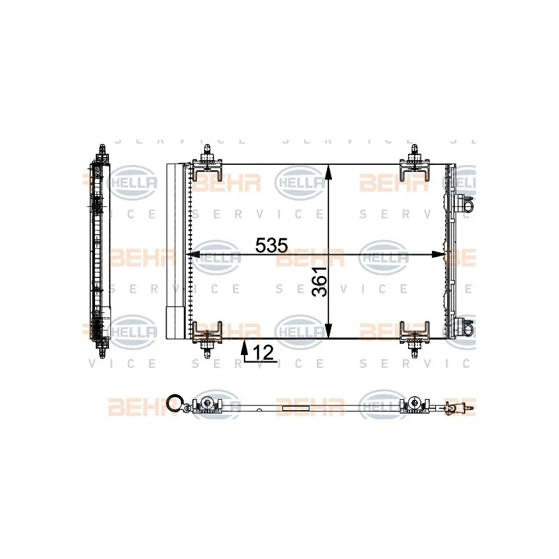 Condenseur, climatisation HELLA 8FC 351 317-574