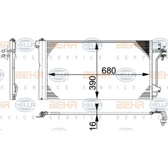 Condenseur, climatisation HELLA 8FC 351 317-654