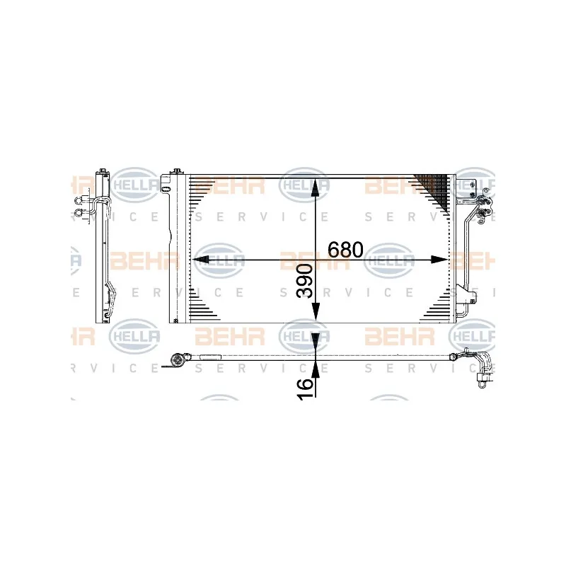Condenseur, climatisation HELLA 8FC 351 317-654