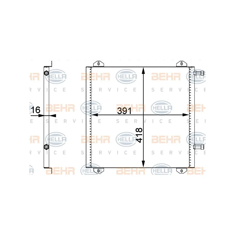 Condenseur, climatisation HELLA 8FC 351 317-771
