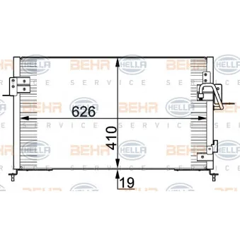 Condenseur, climatisation HELLA 8FC 351 318-001