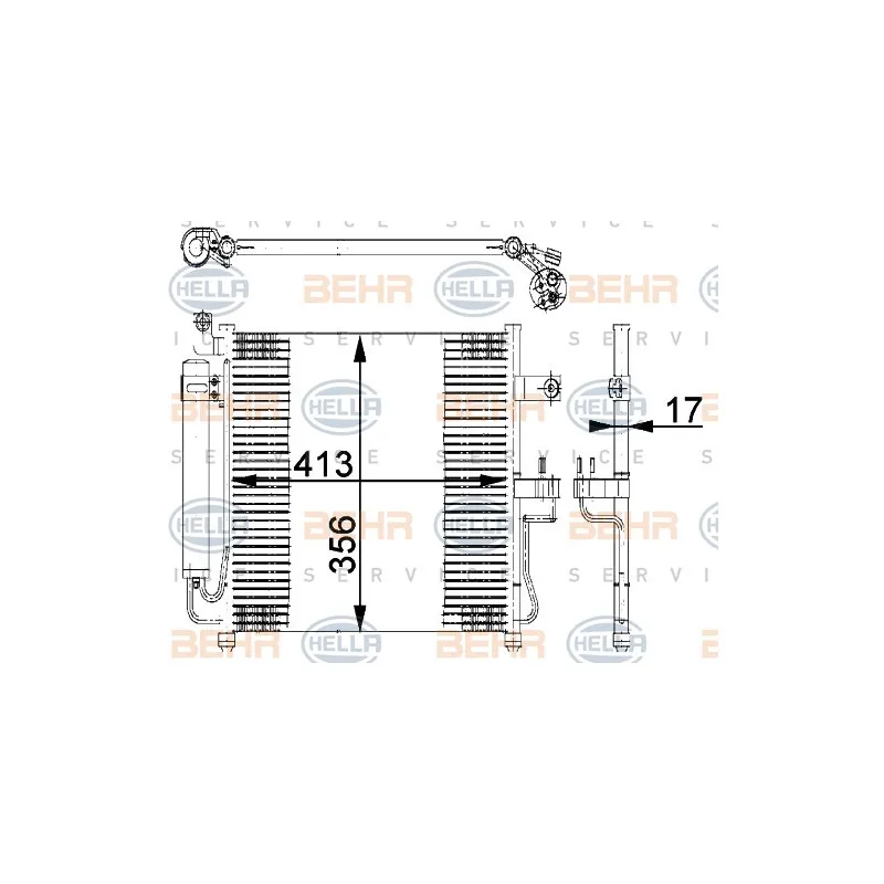 Condenseur, climatisation HELLA 8FC 351 318-041