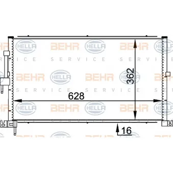 Condenseur, climatisation HELLA 8FC 351 318-311