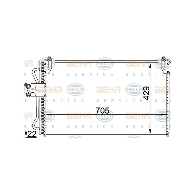 Condenseur, climatisation HELLA 8FC 351 318-321