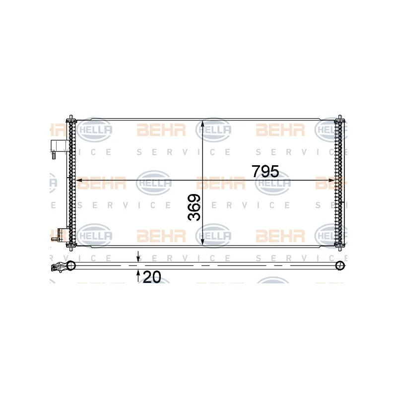 Condenseur, climatisation HELLA 8FC 351 318-354