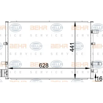 Condenseur, climatisation HELLA 8FC 351 318-361