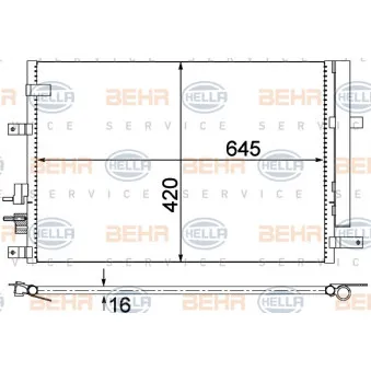 Condenseur, climatisation HELLA 8FC 351 318-394