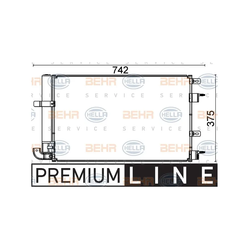 Condenseur, climatisation HELLA 8FC 351 318-601