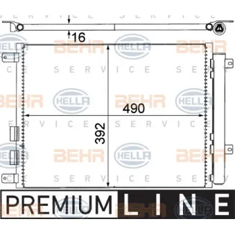 Condenseur, climatisation HELLA 8FC 351 318-641