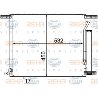 Condenseur, climatisation HELLA 8FC 351 318-681