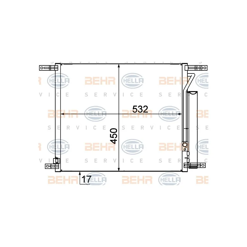 Condenseur, climatisation HELLA 8FC 351 318-681