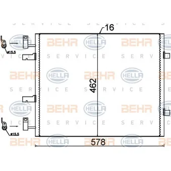 Condenseur, climatisation HELLA 8FC 351 318-691