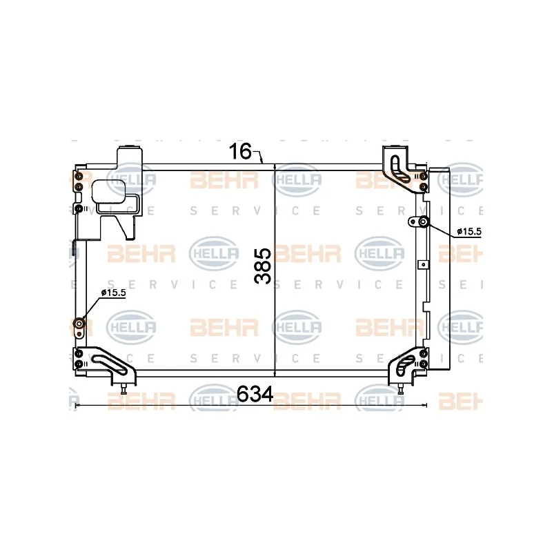 Condenseur, climatisation HELLA 8FC 351 318-751